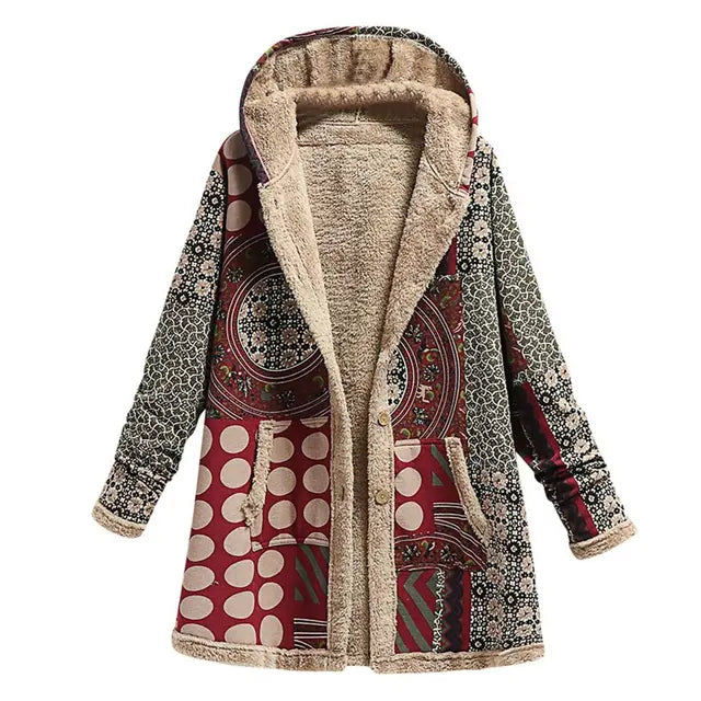 Drune | Dicke, bedruckte Kaschmir-Jacke
