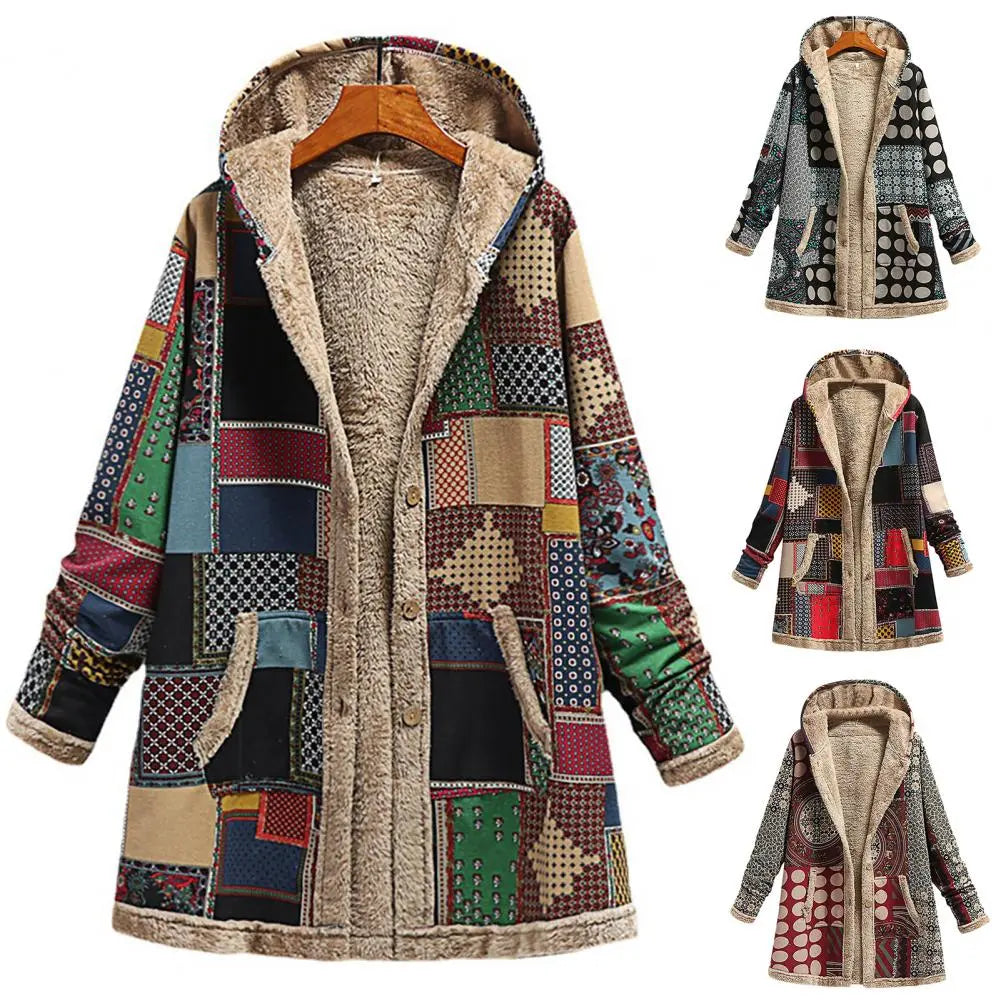 Drune | Dicke, bedruckte Kaschmir-Jacke