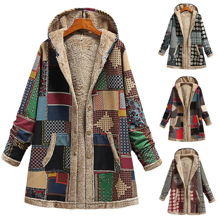 Drune | Dicke, bedruckte Kaschmir-Jacke