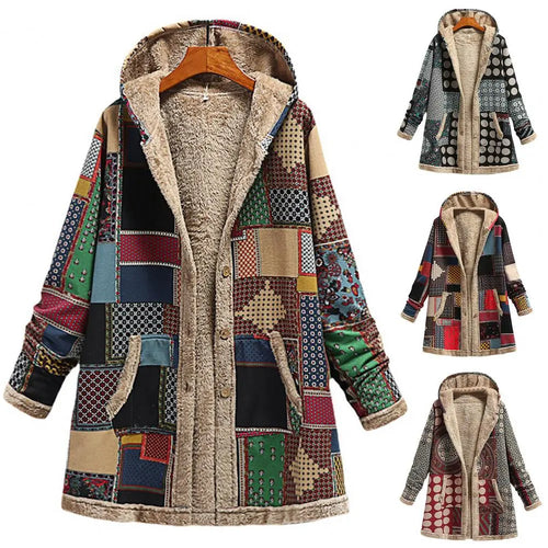 Drune | Dicke, bedruckte Kaschmir-Jacke
