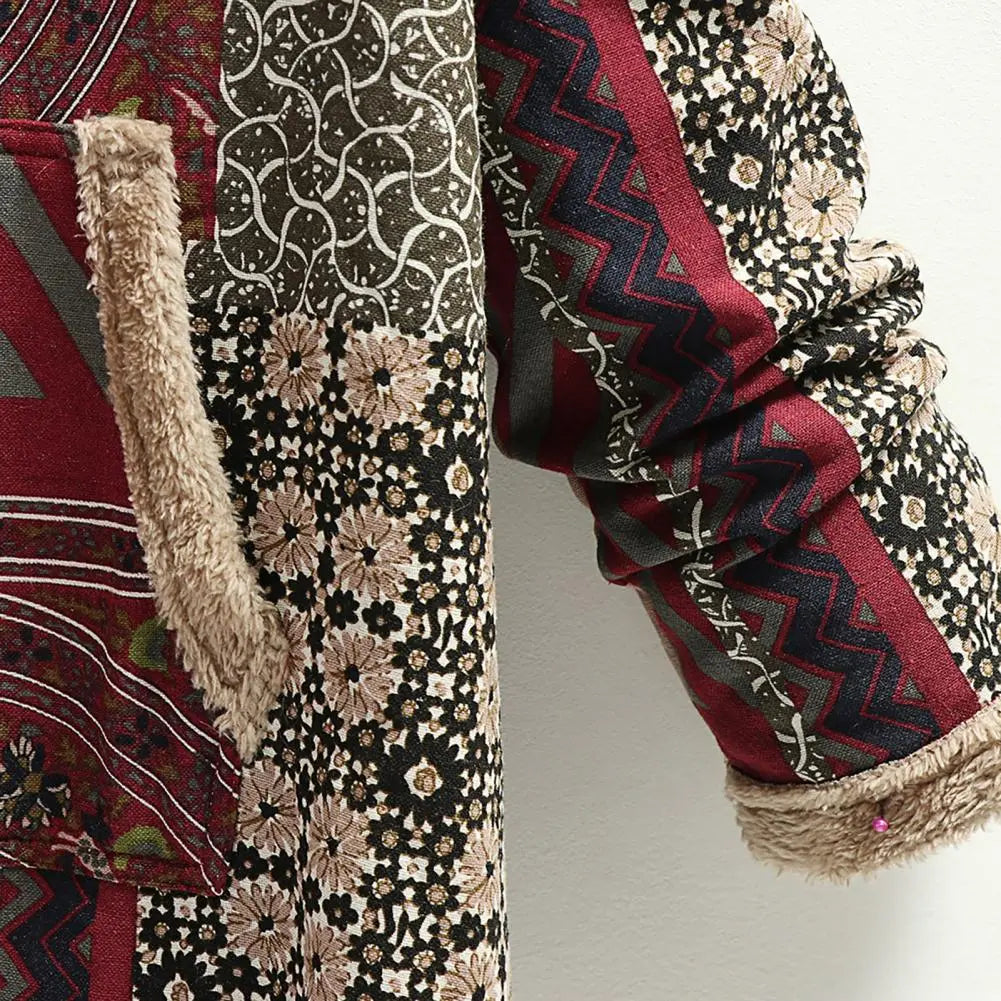 Drune | Dicke, bedruckte Kaschmir-Jacke