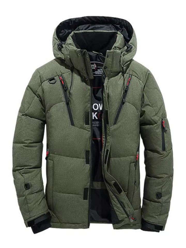 Drune | Winter Daunenjacke für Herren - Gesteppt, Mit Kapuze