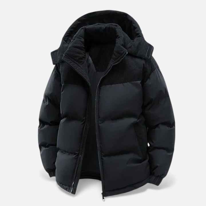 Drune | Winterjacke für Herren, Fleece-Futter, abnehmbarer Kapuze - Isoliert