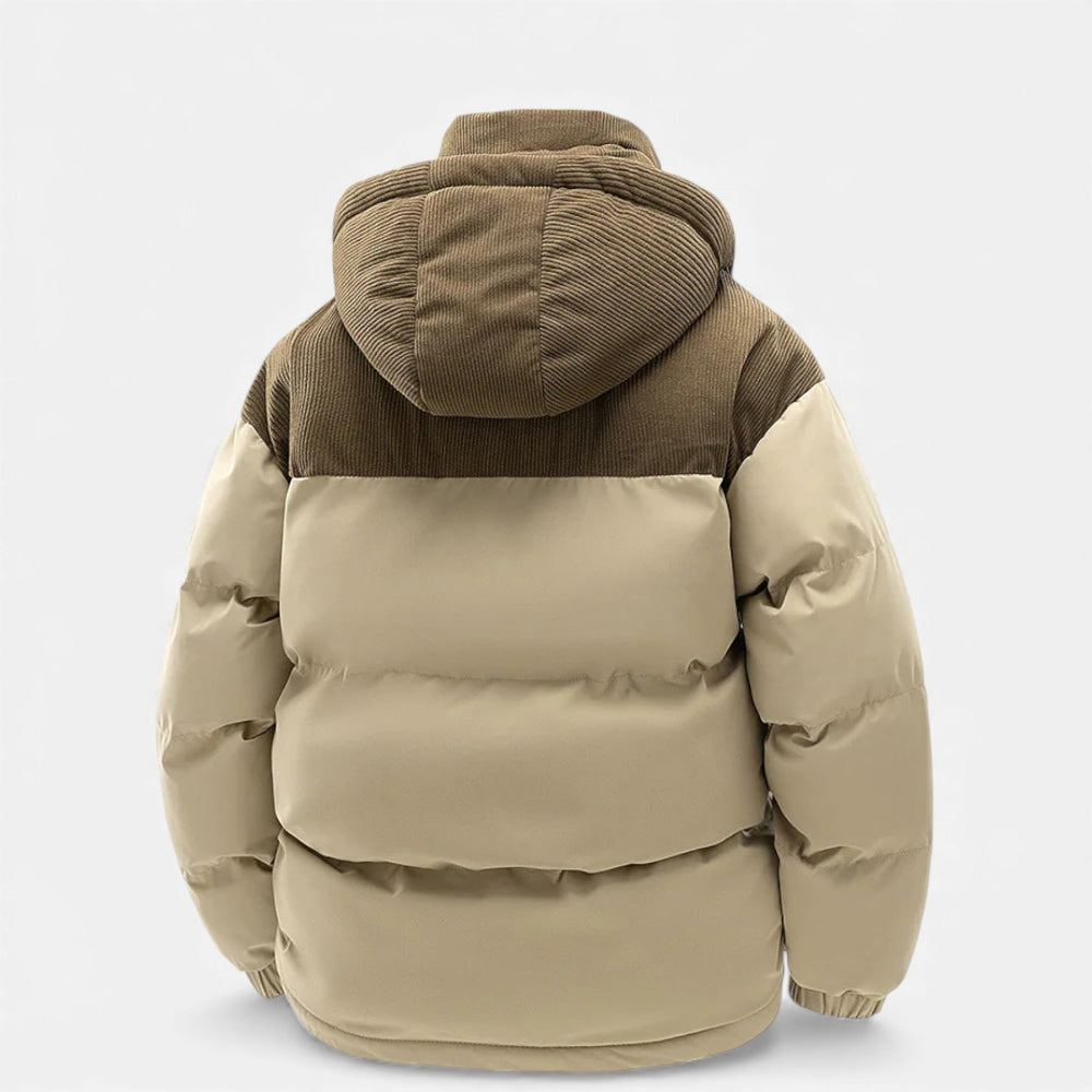 Drune | Winterjacke für Herren, Fleece-Futter, abnehmbarer Kapuze - Isoliert