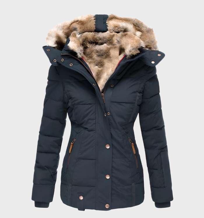 Drune | Winterjacke für Frauen, Slim Fit mit Kapuze - Wasserabweisend