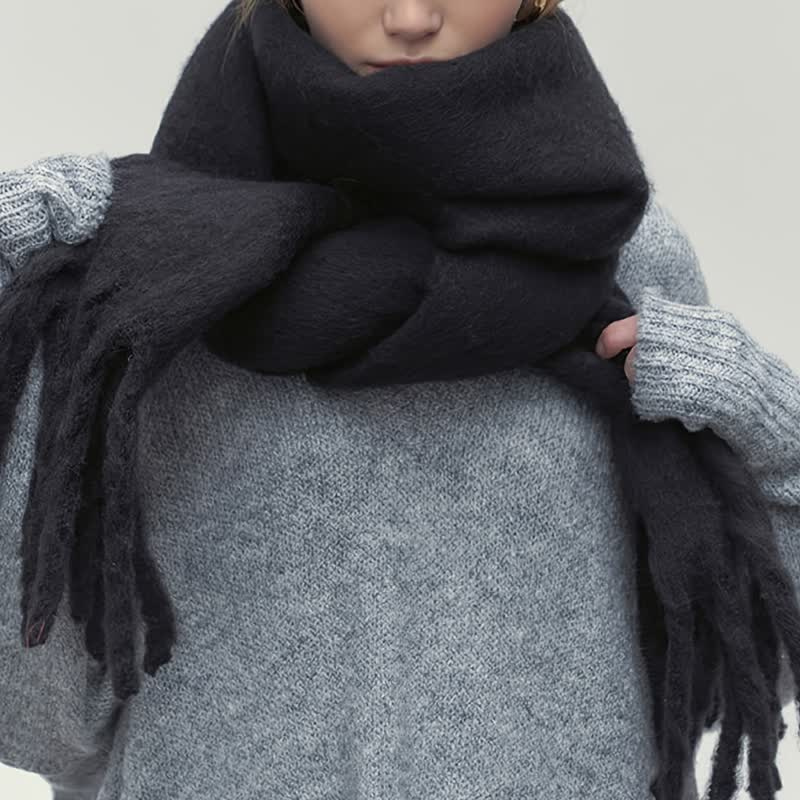 Drune | Winter Schal für Frauen - Gestricktes Klassisches Design