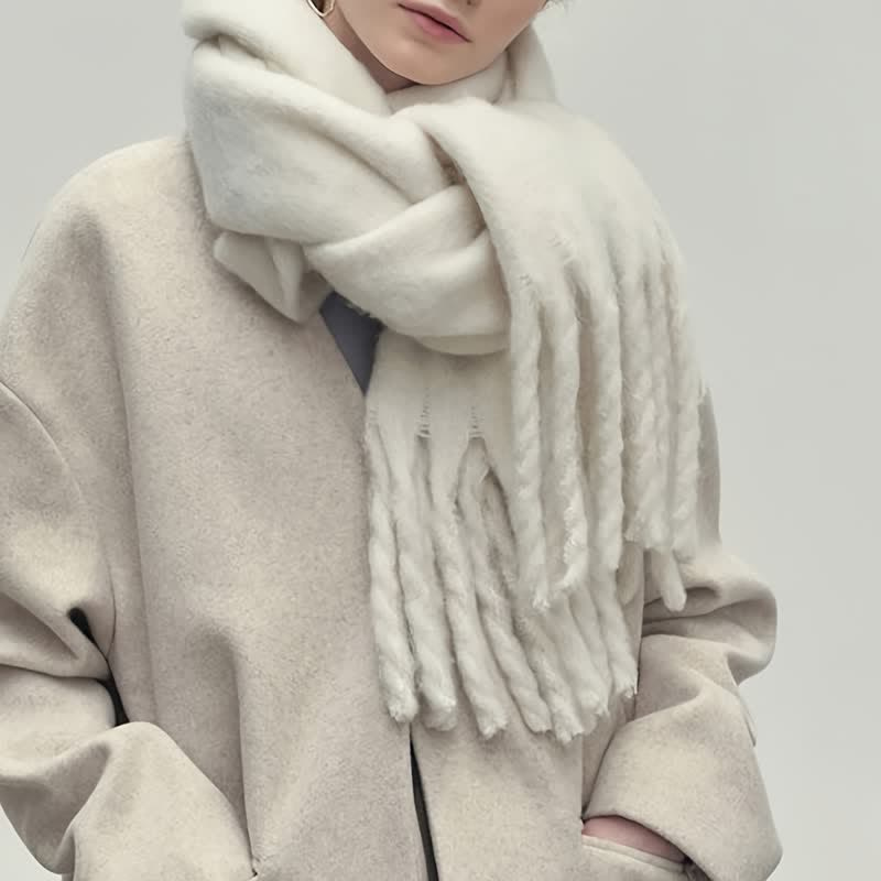 Drune | Winter Schal für Frauen - Gestricktes Klassisches Design