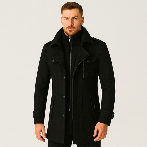 Drune | Kurz Reißverschluss Wolljacke