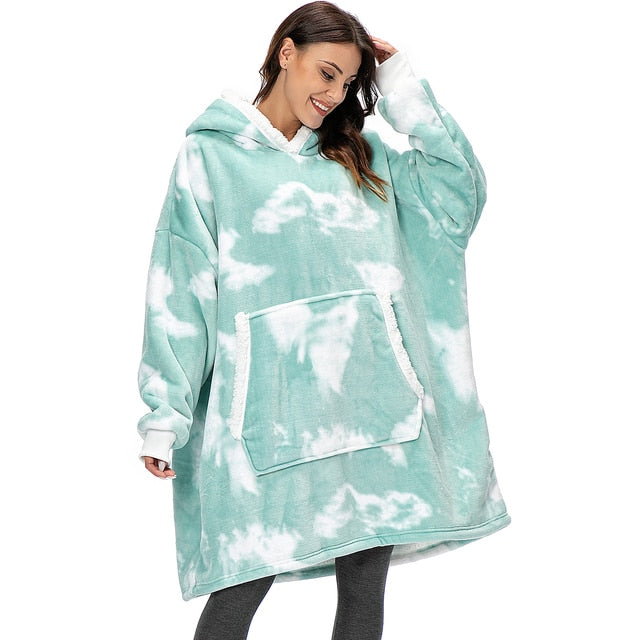 Drune | Weiches Kapuzenpullover-decke Polyester Bequem und Warm
