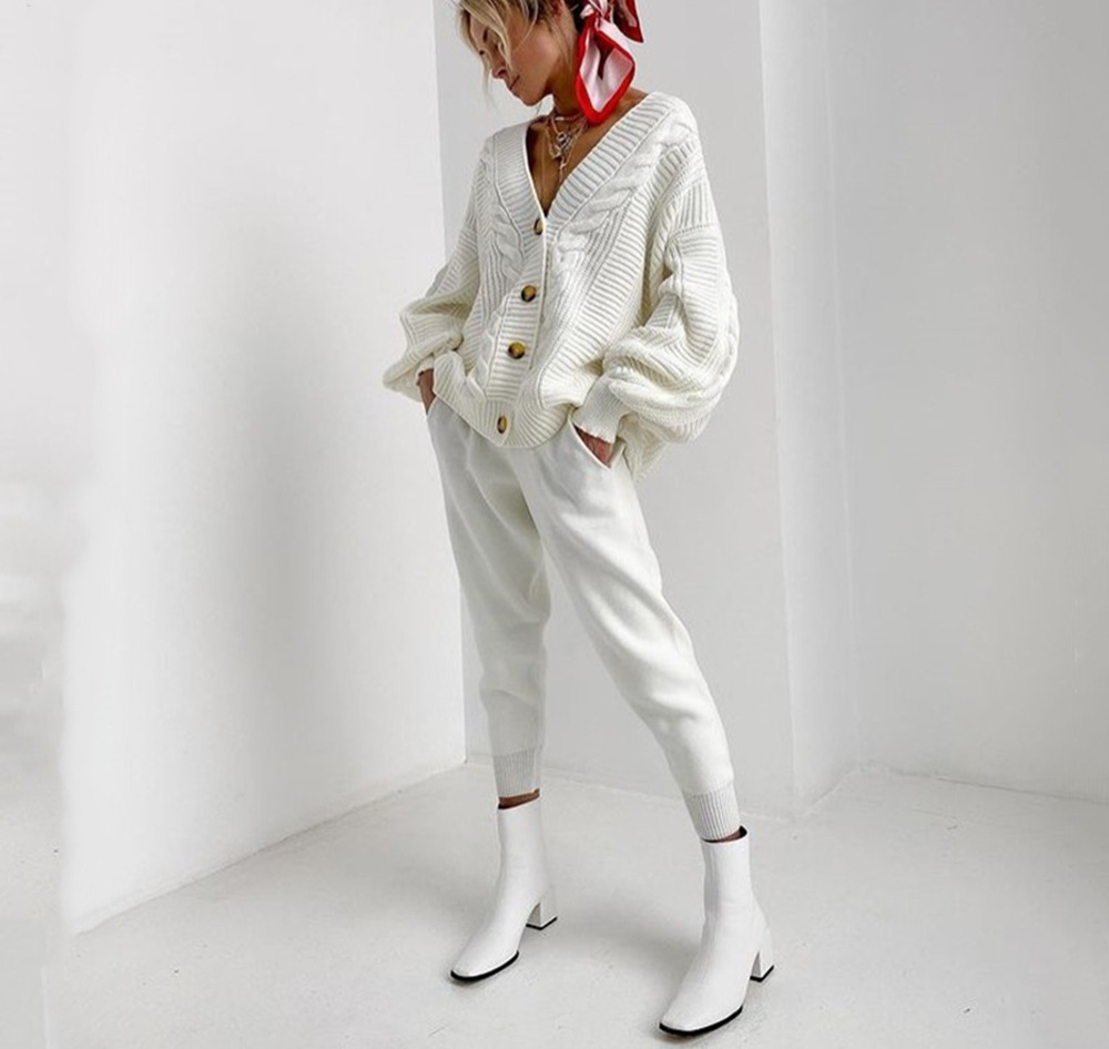 Drune | Winter Set Charmant 2-Teiliges Set mit Strickjacke und Bequemer Hose