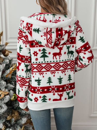 Drune | Weihnachts Hoodie Damen - Strick Rentierpullover