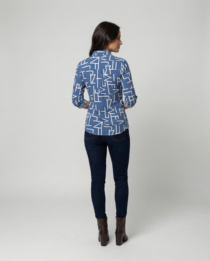 Drune | Bluse mit Umlegekragen