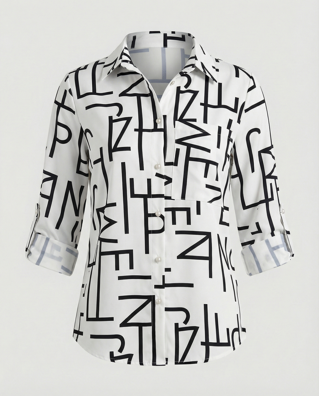 Drune | Bluse mit Umlegekragen