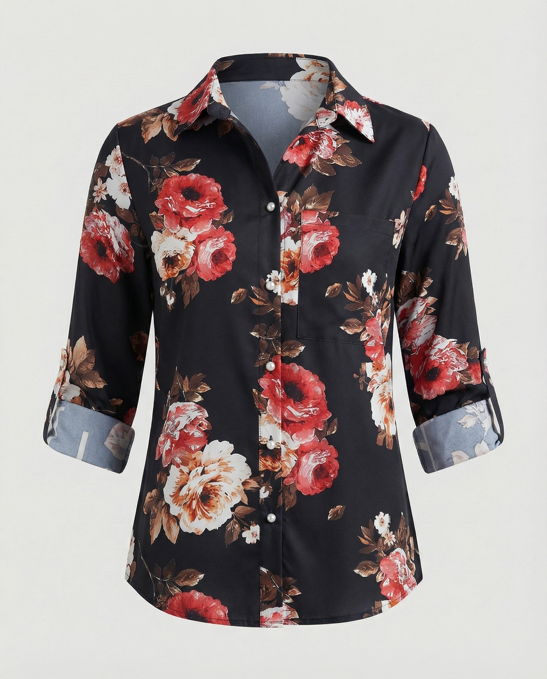 Drune | Bluse mit Umlegekragen