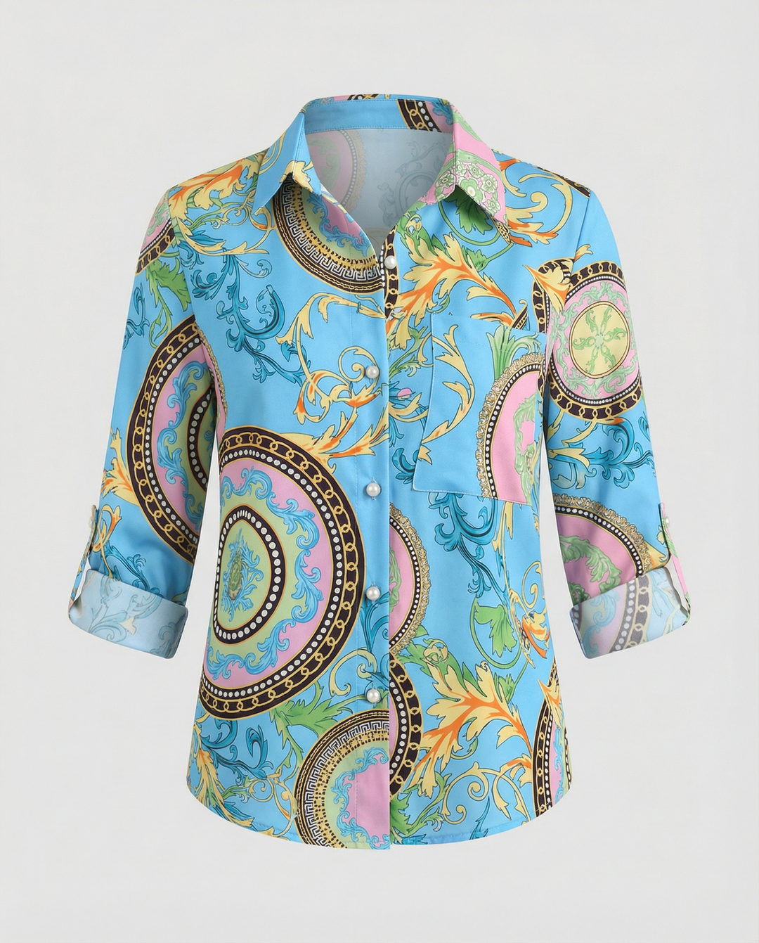 Drune | Bluse mit Umlegekragen