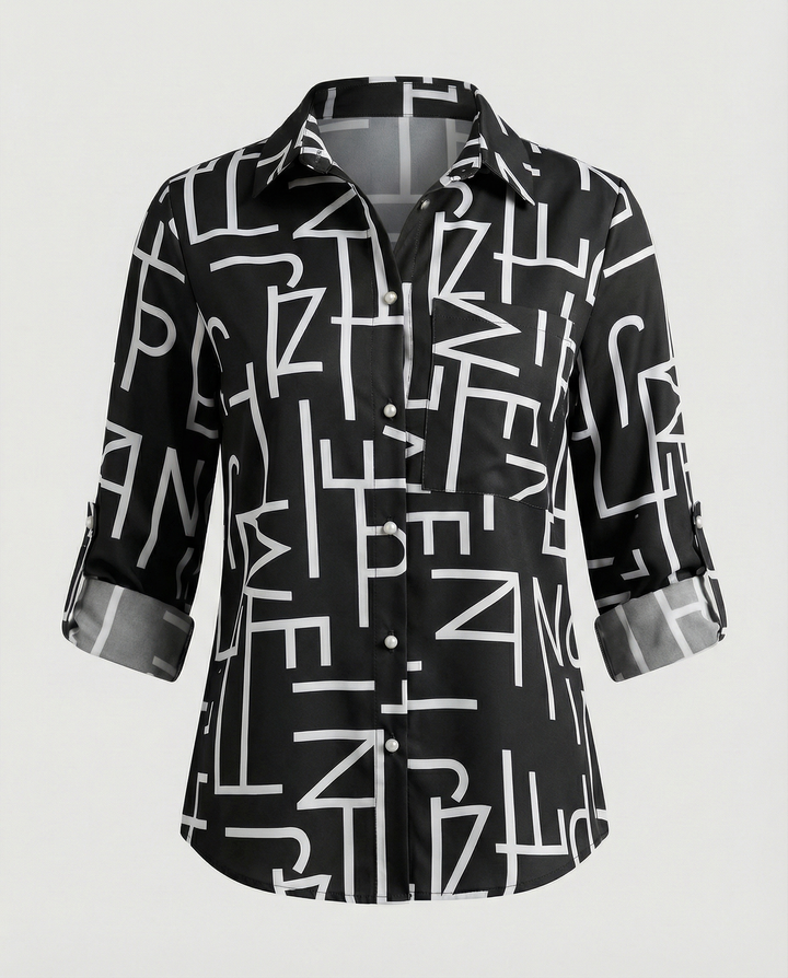 Drune | Bluse mit Umlegekragen