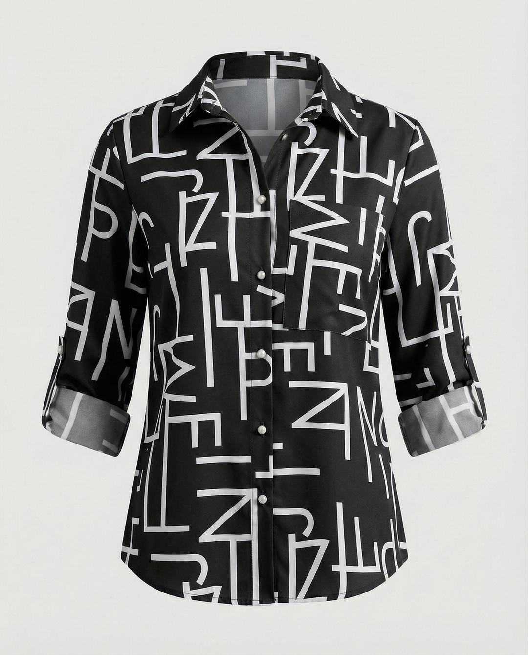 Drune | Bluse mit Umlegekragen