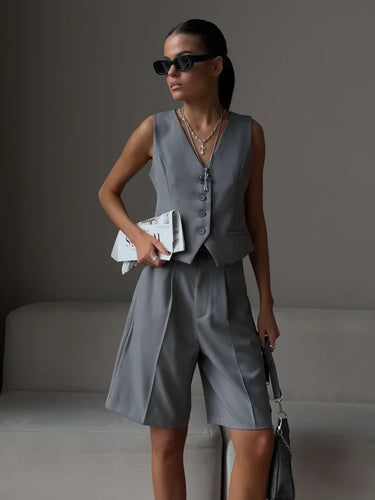 Drune | Sommer-Weste und Shorts Set