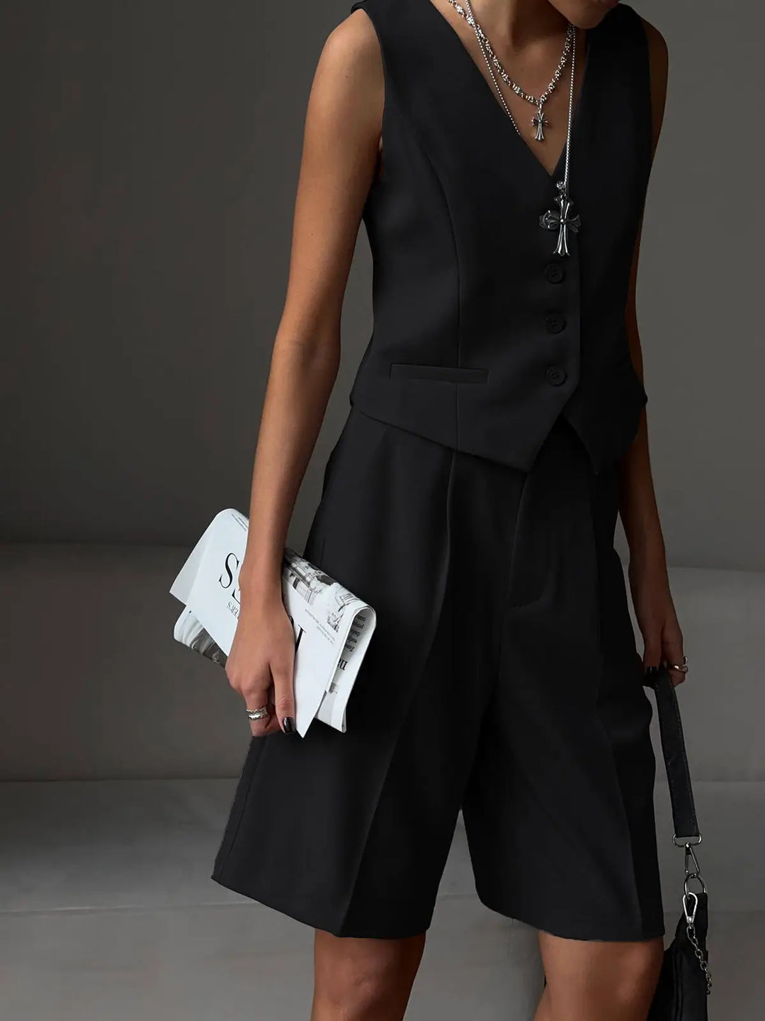 Drune | Sommer-Weste und Shorts Set