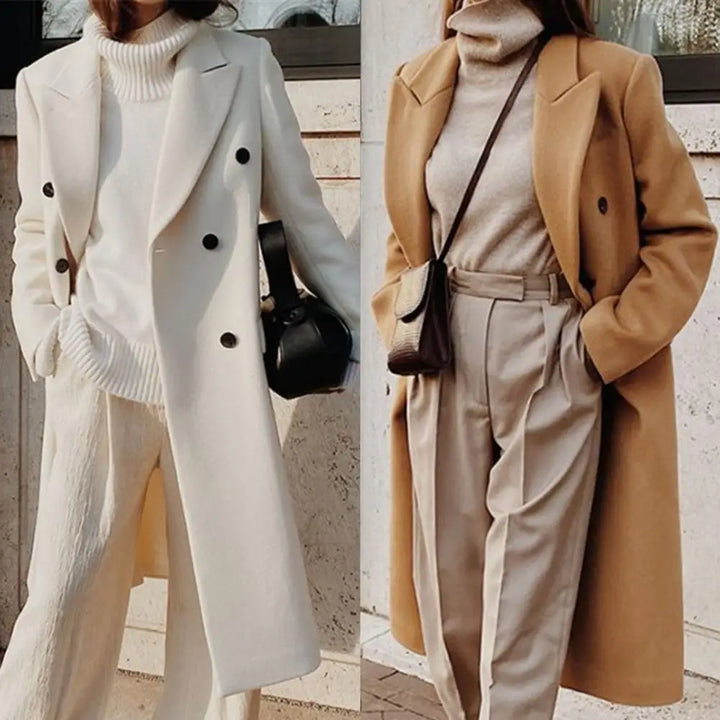 Drune | Damen Trenchcoat mit Doppelter Knopfleiste