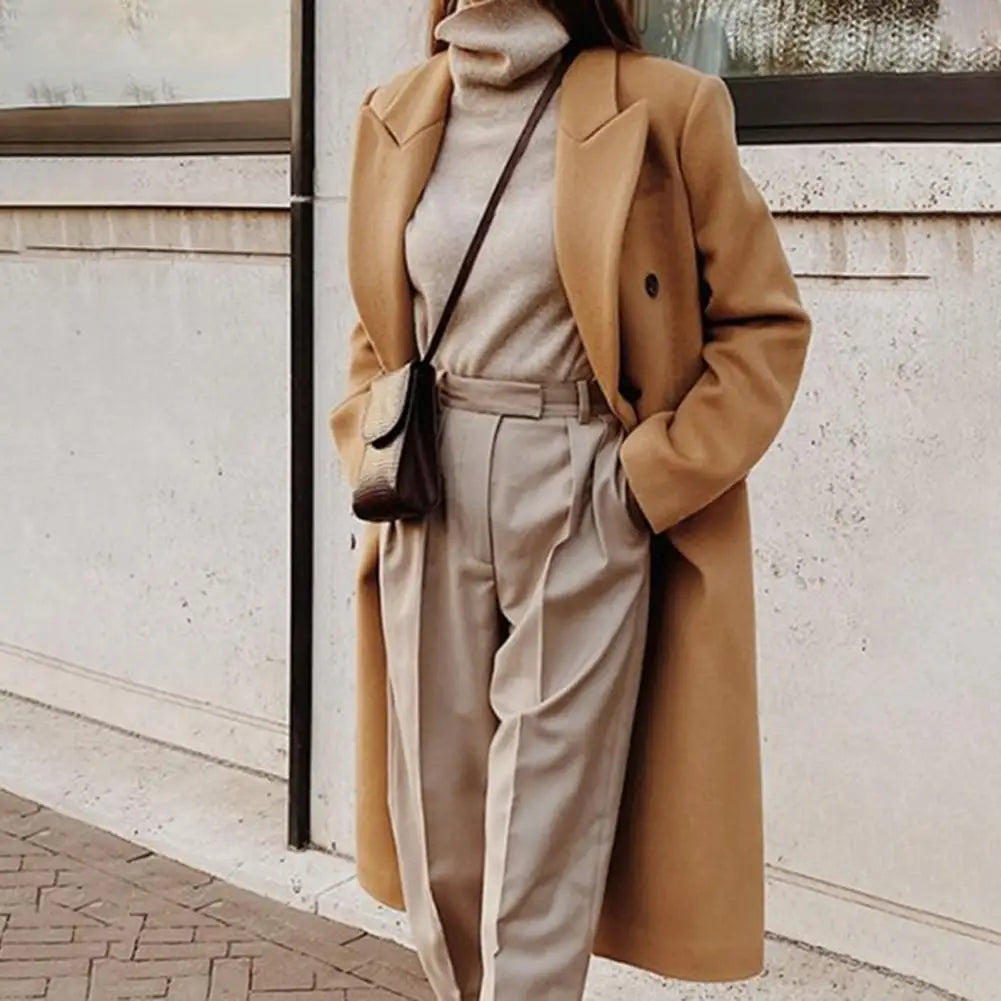 Drune | Doppelreihiger Trenchcoat für Damen Reverskragen