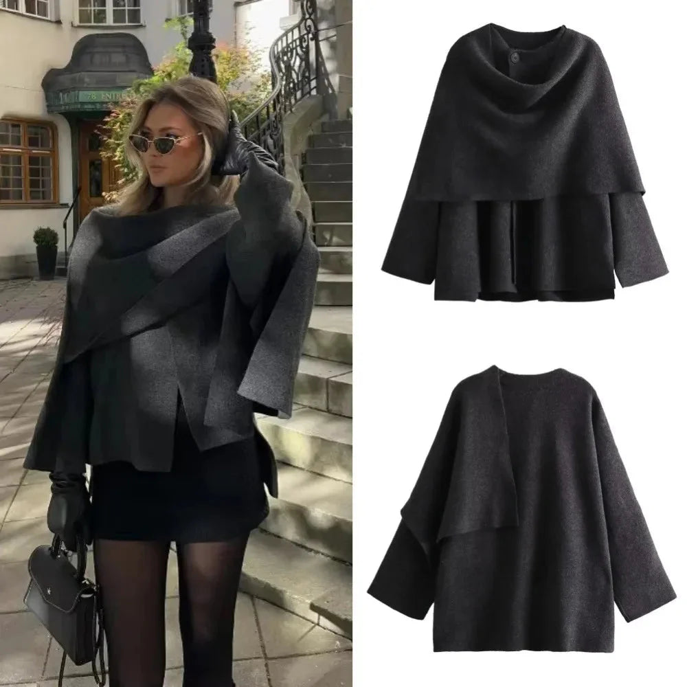 Drune | Kurz Herbst Jacke mit Schal Damenjacken