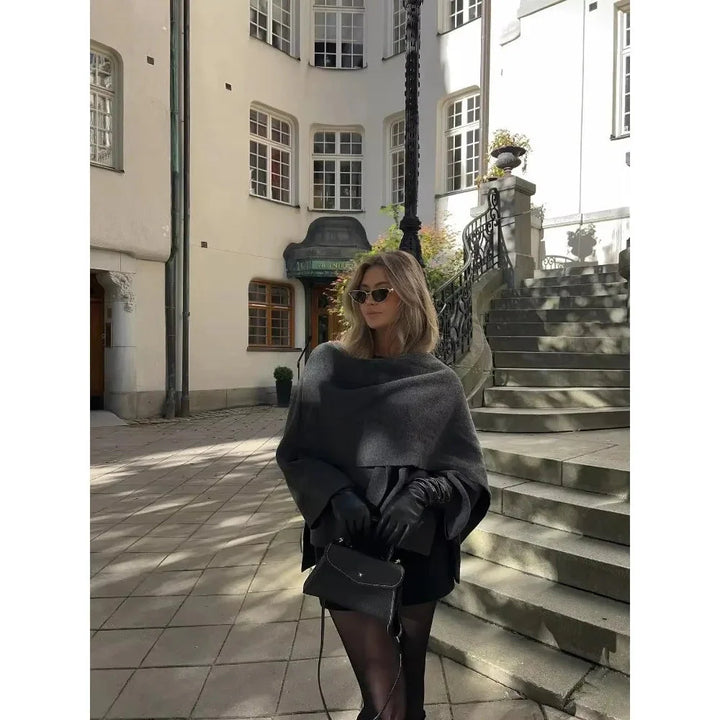 Drune | Kurz Herbst Jacke mit Schal Damenjacken