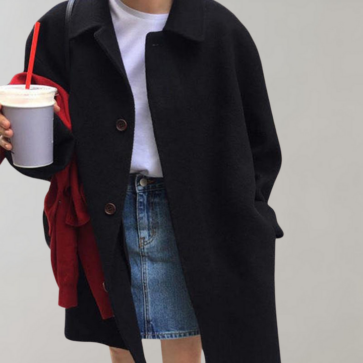 Drune | Wolltrenchcoat mit Lockerer Passform für Damen
