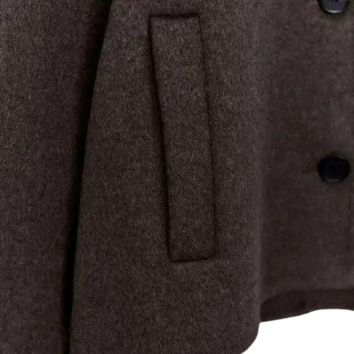 Drune | Einreiher Lockere Passform Kurzer Wollmantel Woll Trenchcoat für Damen