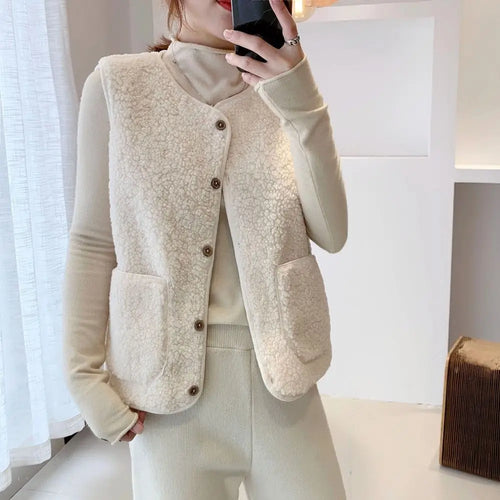 Drune | Ärmellose Strickjacke für Frauen