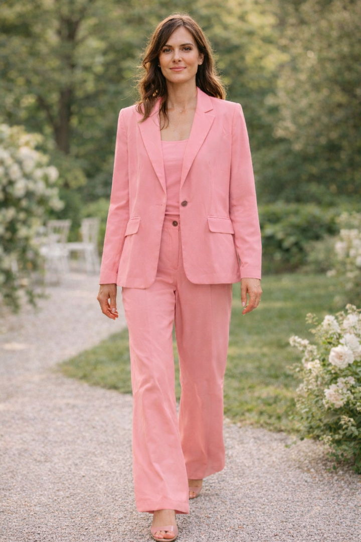 Drune Damen Anzug Set Blazer Hose elegant Zweiteiler