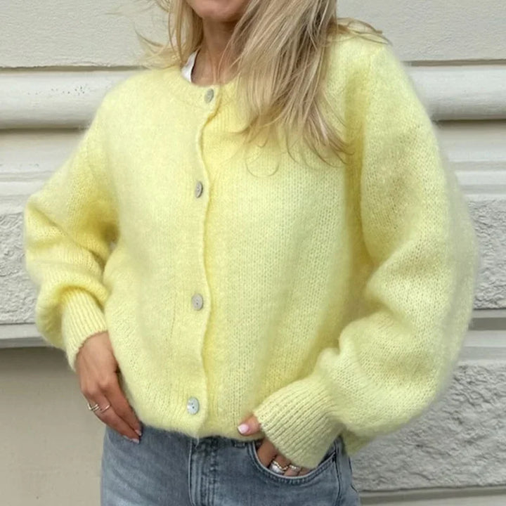 Drune | Y2K Knopfverschluss Strick Freizeit Weicher Cardigan Jacke