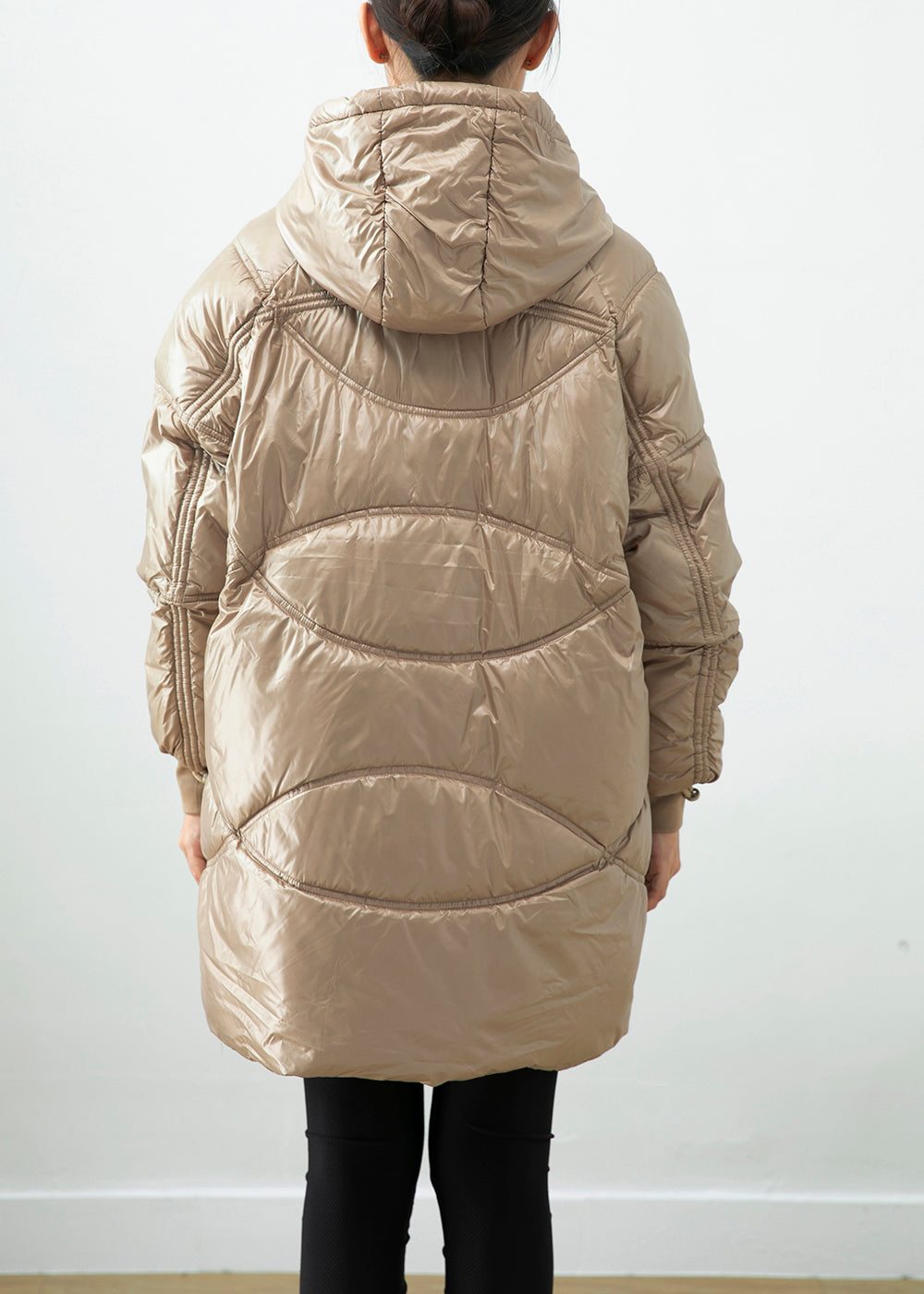 Drune | Khaki Kapuzen Taschen Feine Baumwolle Gefütterte Wintermäntel Winter