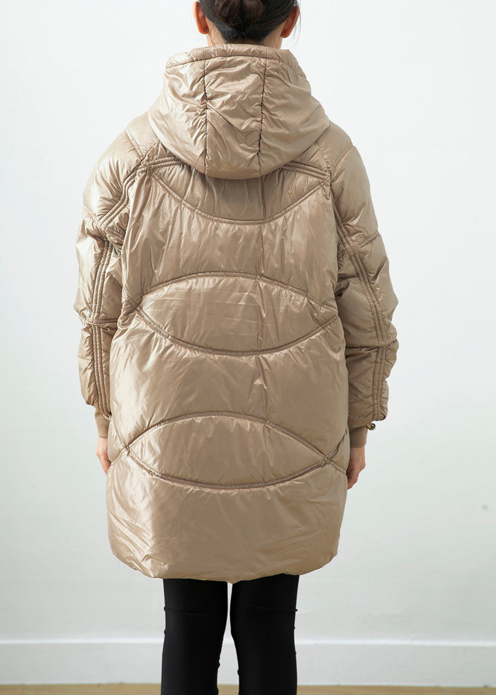 Drune | Khaki Kapuzen Taschen Feine Baumwolle Gefütterte Wintermäntel Winter
