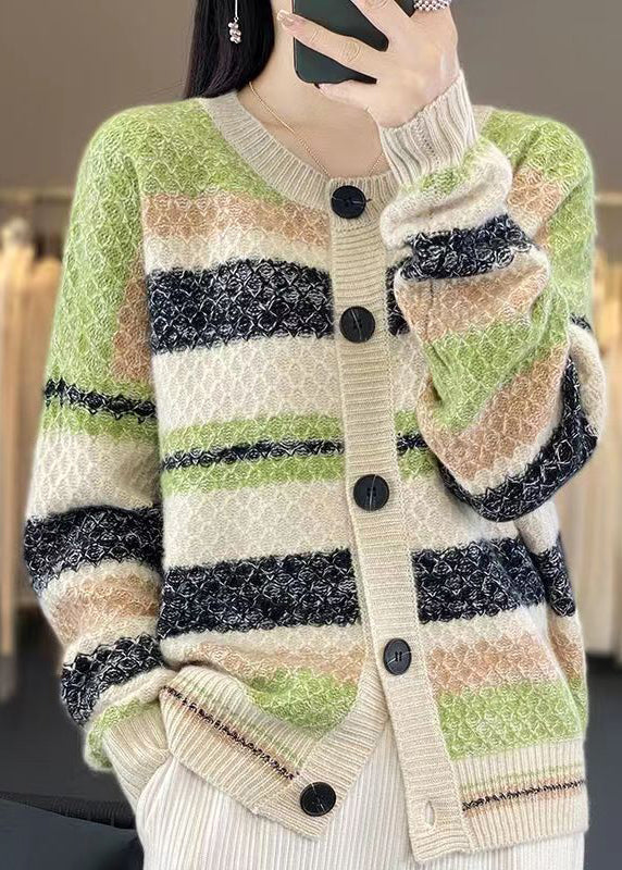 Drune | Rote Knopf Patchwork Kaschmir Mäntel Lange Ärmel