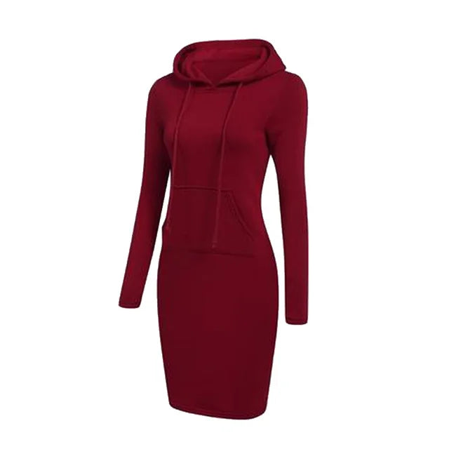 Drune - Sweatshirt Kleid mit Kapuze