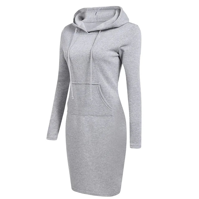 Drune - Sweatshirt Kleid mit Kapuze