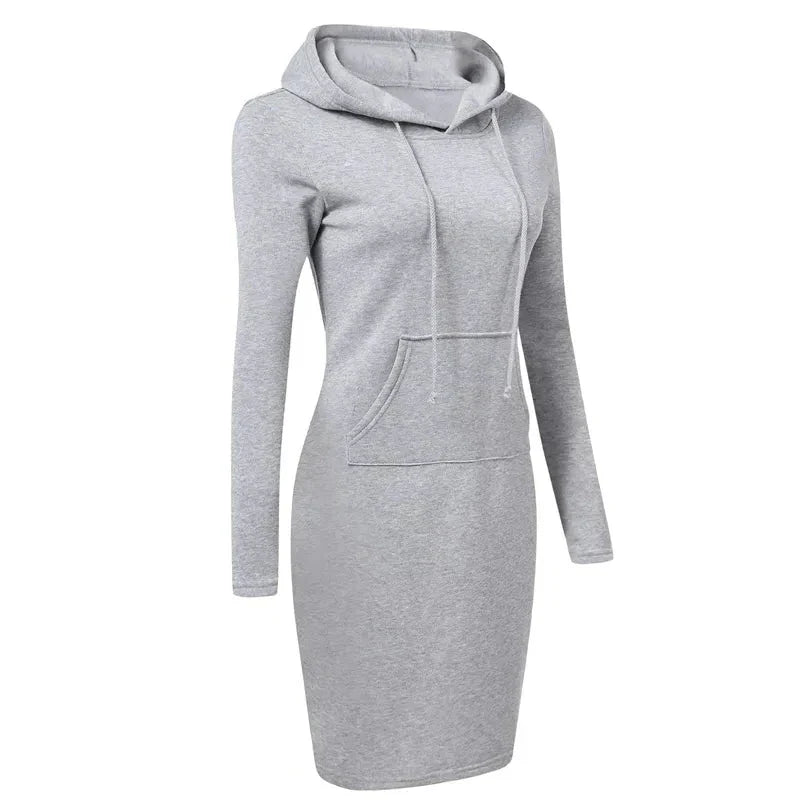 Drune - Sweatshirt Kleid mit Kapuze