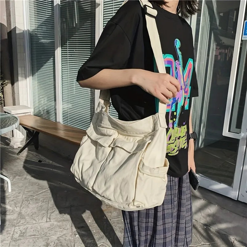 Drune – Damen-Umhängetasche im Vintage-Stil aus Canvas