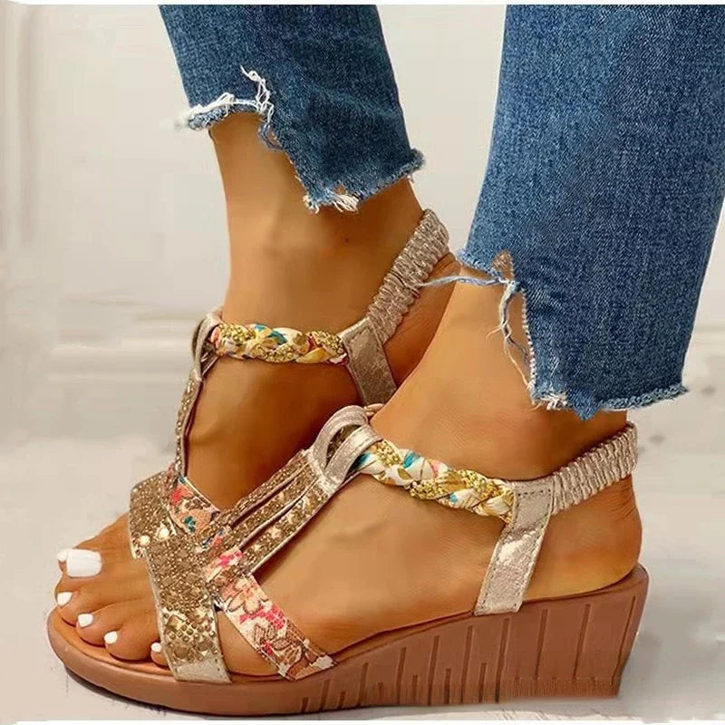 Drune - Orthopädische Damen-Keilsandalen