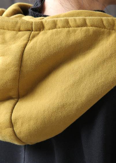 Drune | chocolate Plus Size trenchcoat Tutorials mit Kapuze Reißverschluss Mäntel