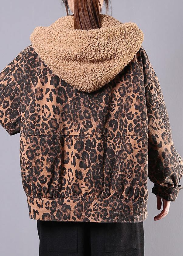 Drune | Schokoladen feine lässige Mäntel Drune | Outfits mit Kapuze Patchwork Oberbekleidung