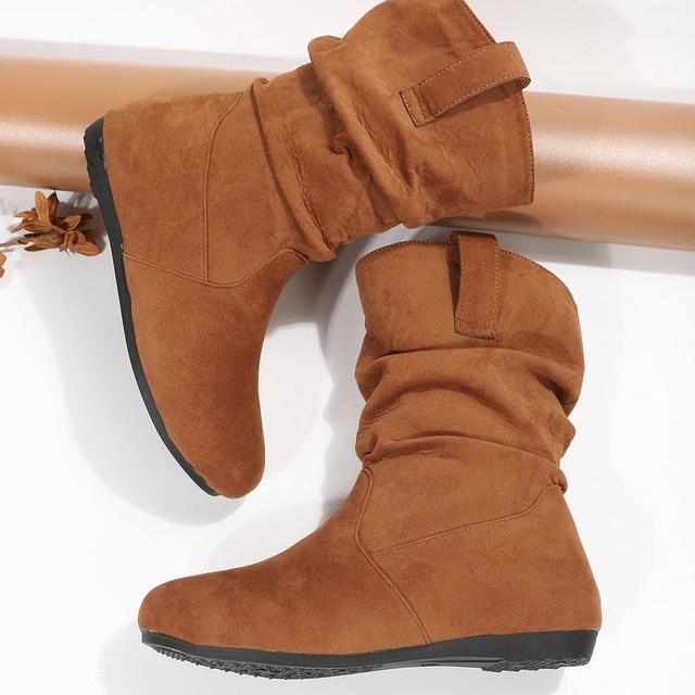 Drune | Plüsch-Stiefel mit flacher Sohle