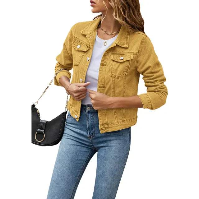 Drune | Damen Jeansjacke - Elegant - Langlebig und bequem - Perfekt für Frühling und Sommer