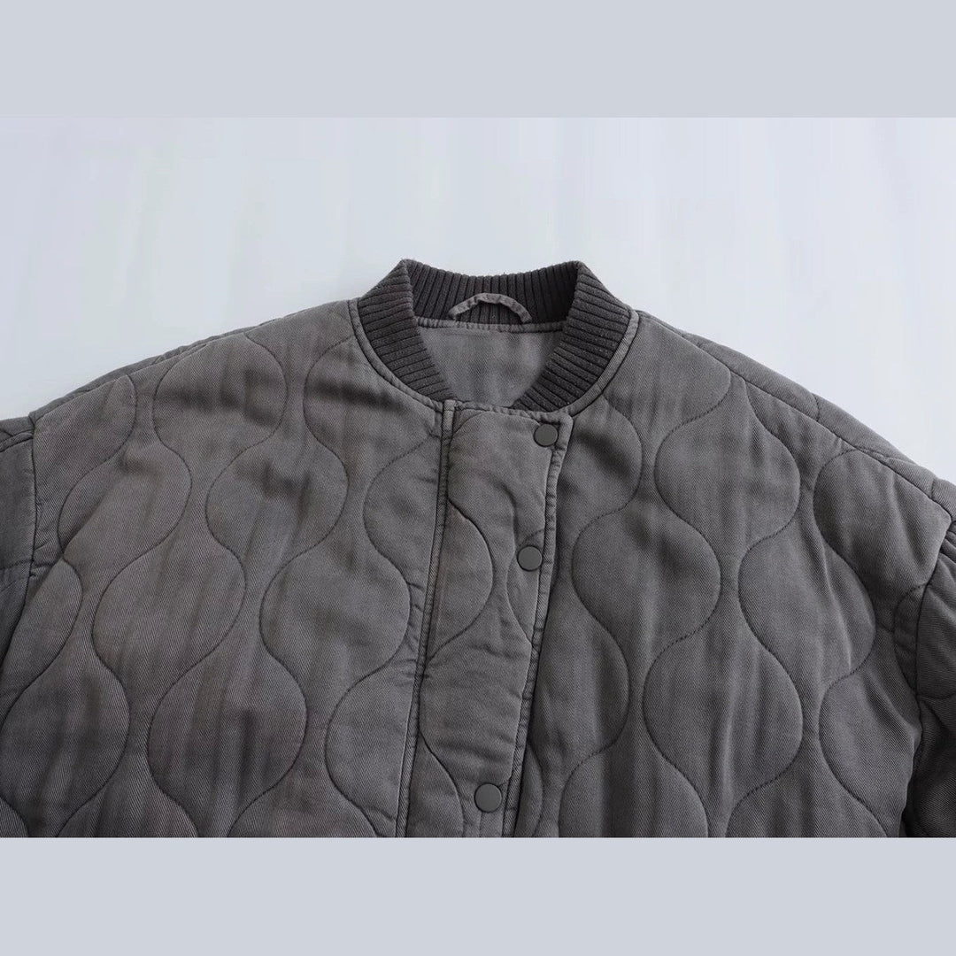 Drune | Lockere Passform Stepp-Bomberjacke