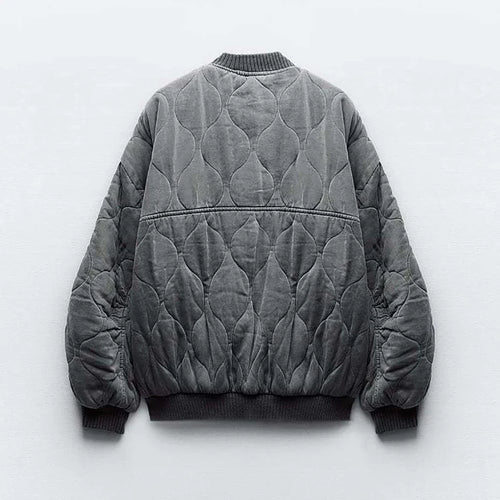 Drune | Lockere Passform Stepp-Bomberjacke