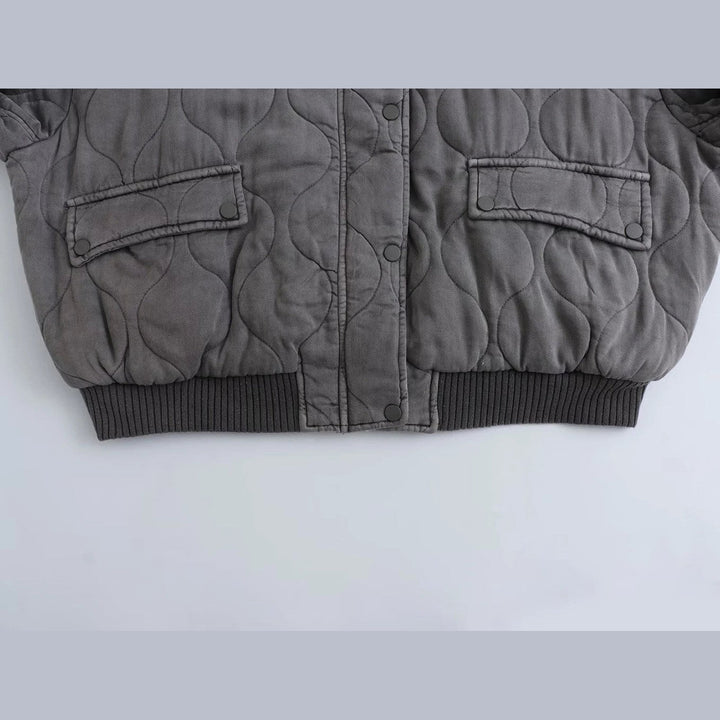 Drune | Lockere Passform Stepp-Bomberjacke