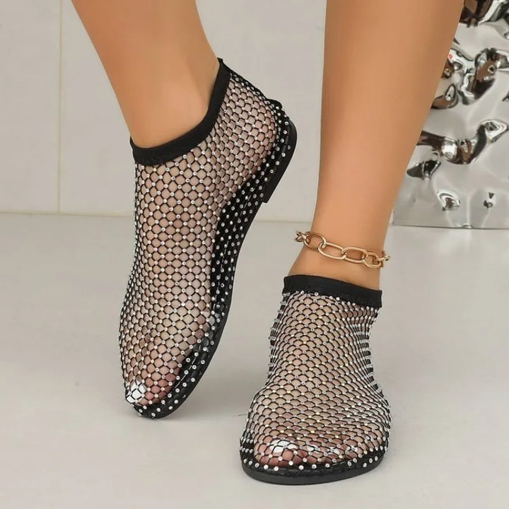 Drune | Mesh-Slipper mit flachem Absatz