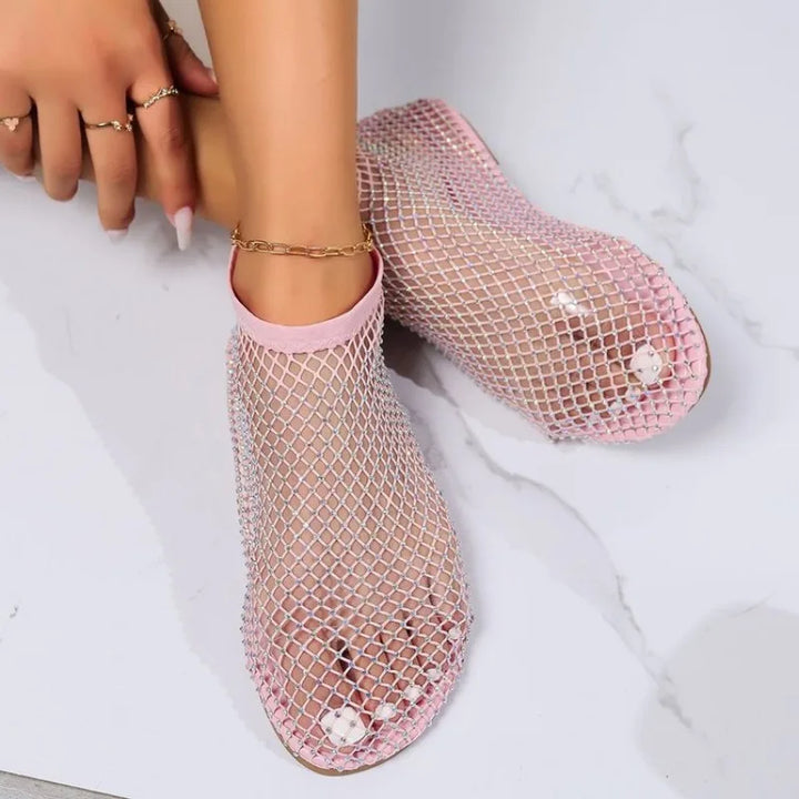 Drune | Mesh-Slipper mit flachem Absatz