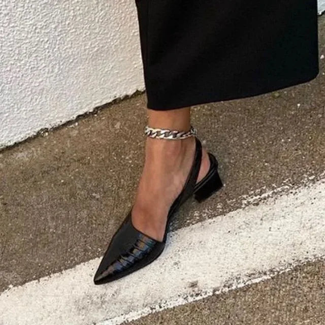Drune | Lässige Rutschfest Spitze Zehe Slingback Schuhe